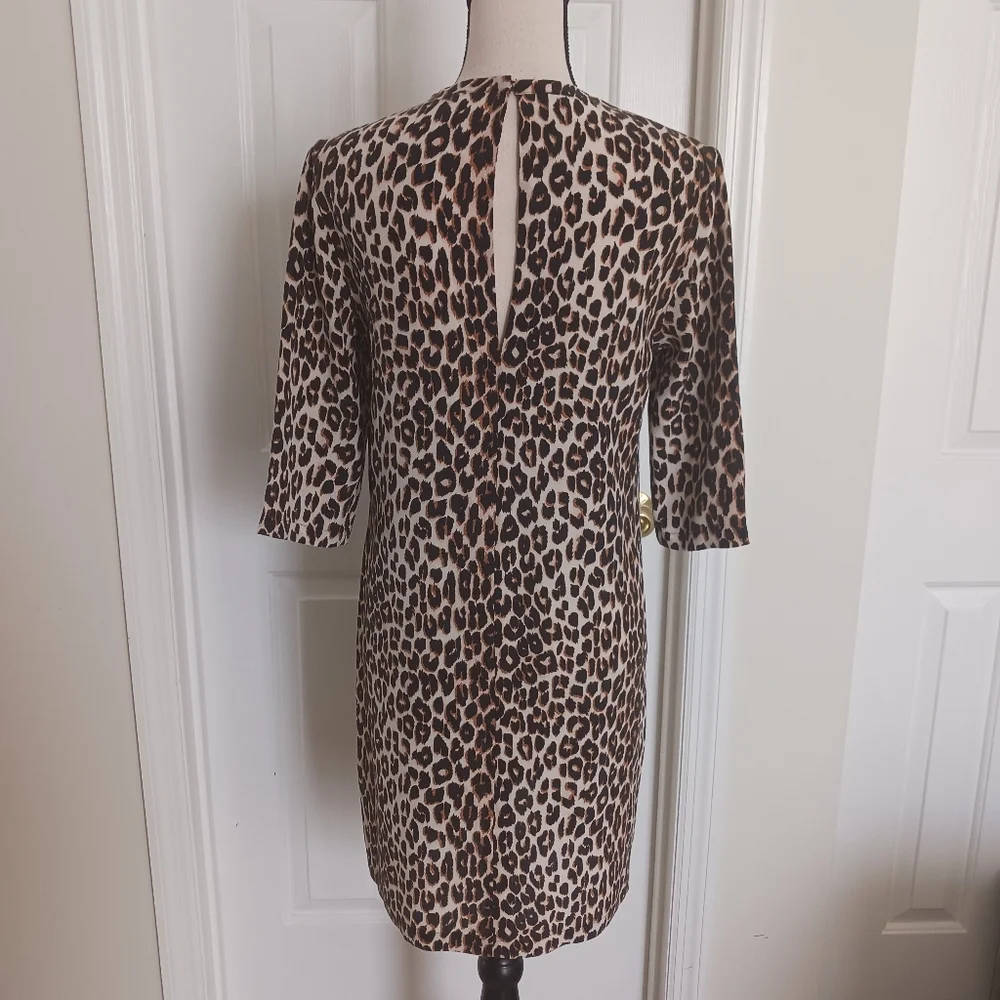 Equipment Aubrey Animal Print Silk Dress